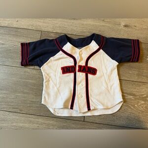 Vintage 90s Kids Cleveland Indians Rookie League Jersey Size 2T 100% Cotton
